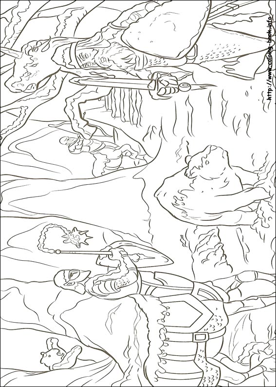 The chronicles of Narnia coloring picture